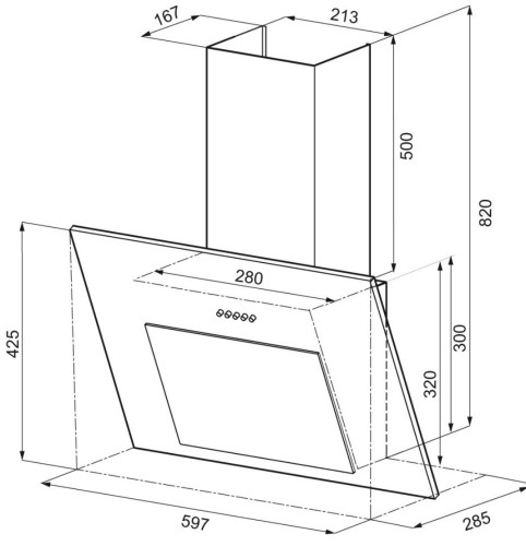 Вытяжка Krona (Крона) FIONA 600 white PB