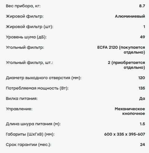 Вытяжка Evelux (Эвелюкс) RIKKA 60 BG