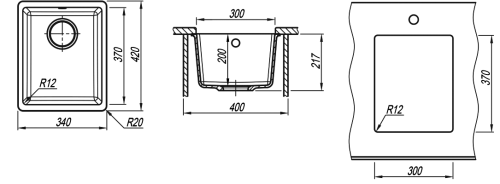 Кухонная мойка Florentina (Флорентина) Вега-300, коричневый