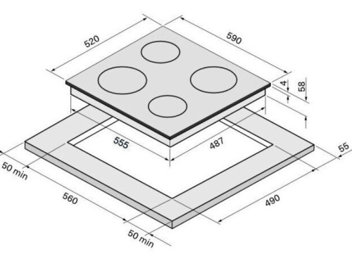 Индукционная варочная панель Krona (Крона) VENTO 60 IV B