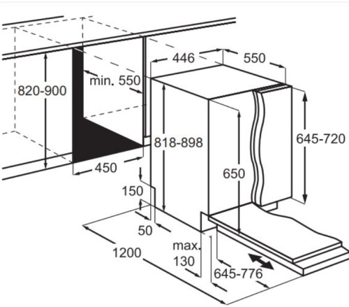 Встраиваемая посудомоечная машина Electrolux (Электролюкс) EEA23210L
