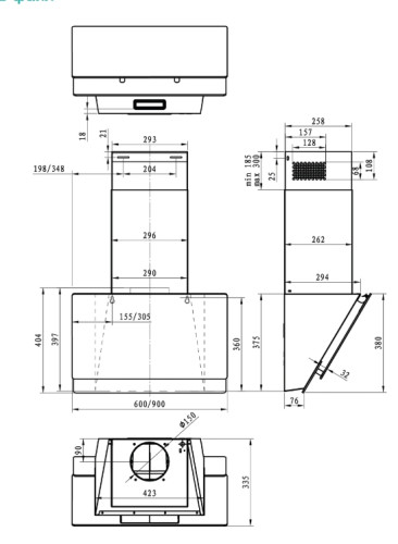 Вытяжка Gorenje (Горенье) WHI649EXBG