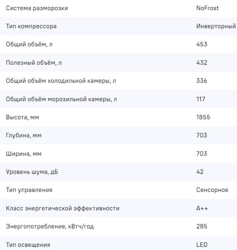 Холодильник MAUNFELD (Маунфилд) MFF1857NFW