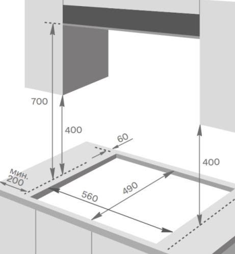 Газовая варочная панель Meferi (Мефери) MGH604WH GLASS COMFORT