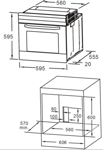 Газовый духовой шкаф MAUNFELD (Маунфилд) MOGM703B2