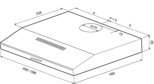 Вытяжка Krona (Крона) Ermina 500 black pb