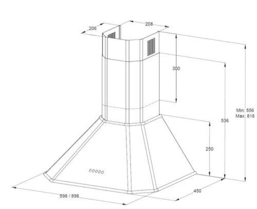 Вытяжка Korting (Кёртинг) KHC 6839 IX