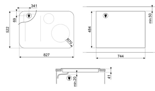 Индукционная варочная панель Smeg (Смег) SISL7845X