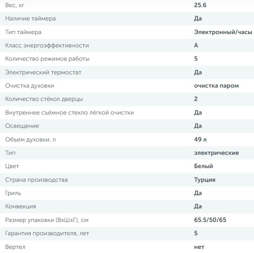 Электрический духовой шкаф Simfer (Симфер) B4EW56016