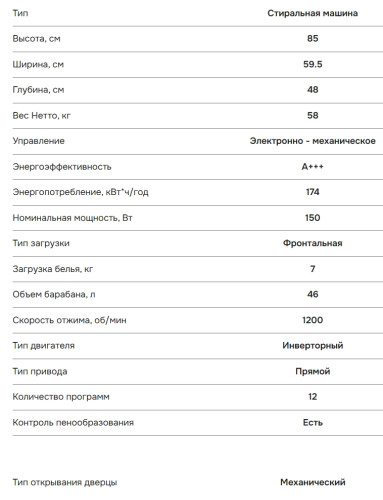 Стиральная машина NORDFROST (Нордфрост) i-DDQ4 7120 W