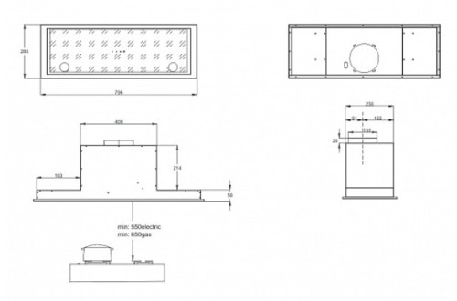 Встраиваемая вытяжка Korting (Кёртинг) KHI 9777 GW
