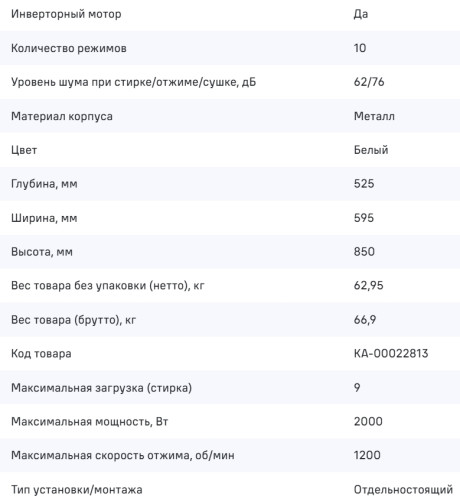Стиральная машина MAUNFELD (Маунфилд) MFWM129WH05