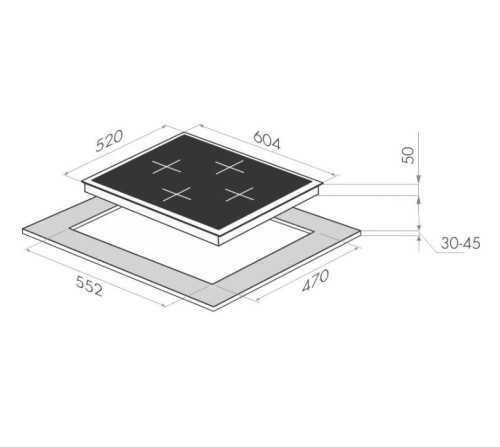 Газовая варочная панель MAUNFELD (Маунфилд) GH624S-ECI