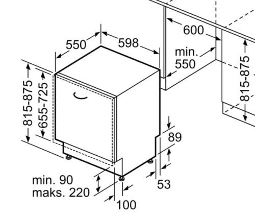 Встраиваемая посудомоечная машина Bosch (Бош) SMV4EVX11E