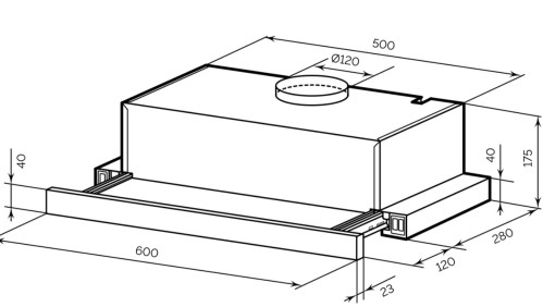 Встраиваемая вытяжка Lex (Лекс) HONVER 2M 600 WHITE
