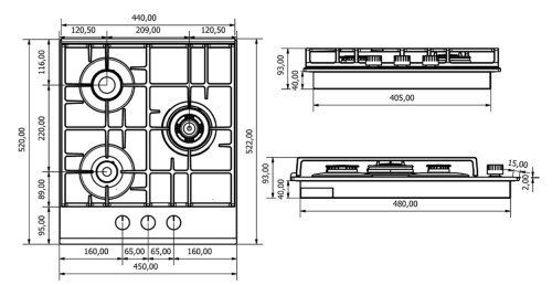 Kuppersberg (Купперсберг) FQ 42 B - газовая варочная панель