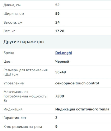 Индукционная варочная панель DeLonghi (ДеЛонги) ELETTRA 4B2F TC ARIA