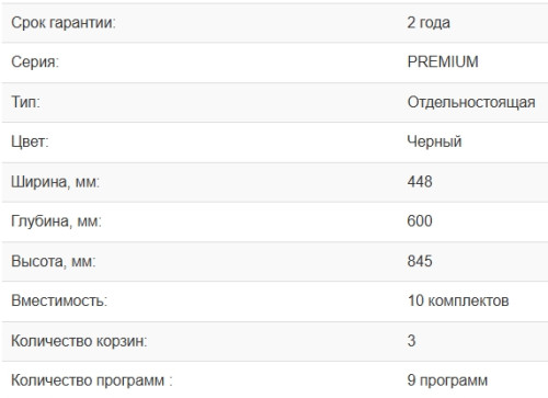 Посудомоечная машина Weissgauff (Вайсгауф) DW 4539 Inverter Touch AutoOpen Black