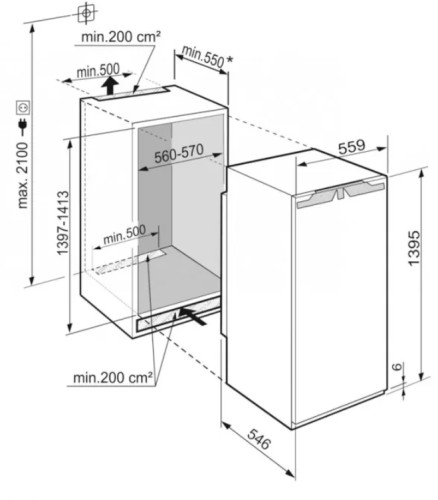 Встаиваемый холодильник Liebherr (Либхер) IRd 4520