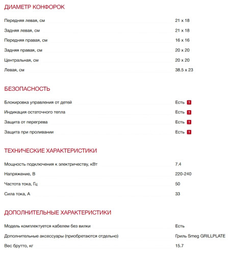 Индукционная варочная панель Smeg (Смег) SI1M24854D