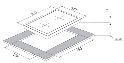 Газовая варочная панель Kuppersberg (Куперсберг) FG 33 B