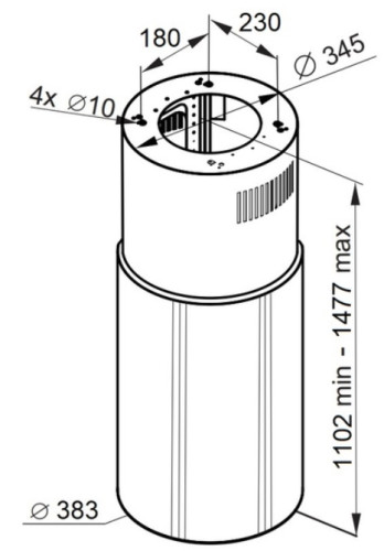 Вытяжка MAUNFELD (Маунфилд) Lee Push 397 золотой