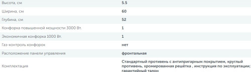 Электрическая варочная панель Simfer (Симфер) H60D14L020