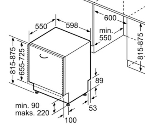 Встраиваемая посудомоечная машина Siemens (Сименс) SN63HX16VE