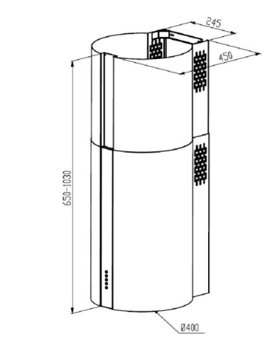 Вытяжка Meferi (Мефери) TUBE40GOLD COMFORT PLUS
