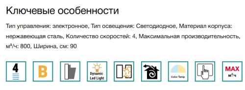 Вытяжка Falmec (Фалмек) Plane Black 90 Plus
