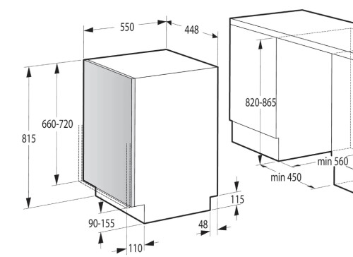 Встраиваемая посудомоечная машина Gorenje (Горенье) GV563E11