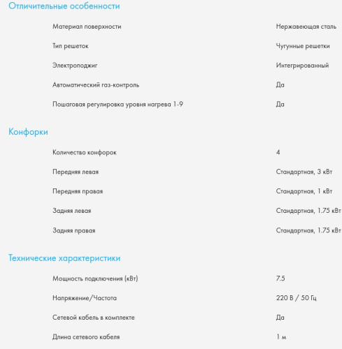 Газовая варочная панель Haier (Хайер) HHX-M64RNVX