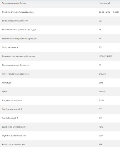 Сплит-система AUX ASW-H24A4/CB-R2DI / AS-H24A4/CB-R2DI