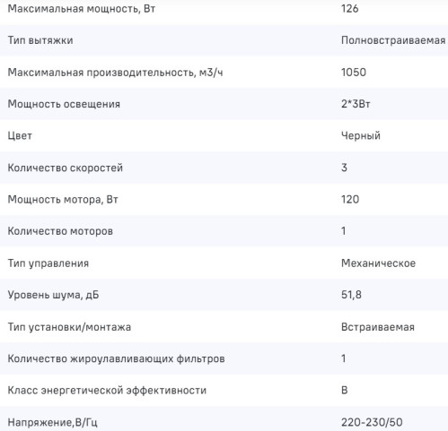 Встраиваемая вытяжка MAUNFELD (Маунфилд) CROSBY POWER 50 BLACK