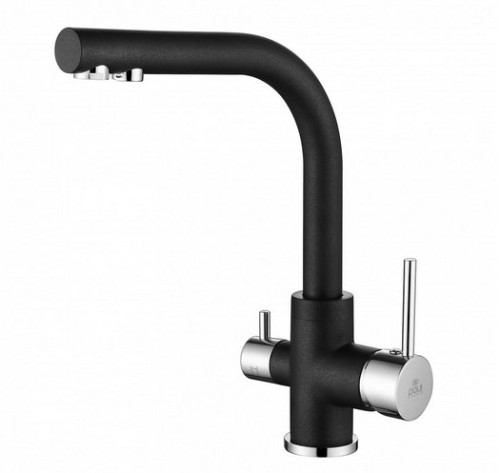 Смеситель для кухни Paulmark (Паульмарк) Essen Es213011-418, чёрный металлик