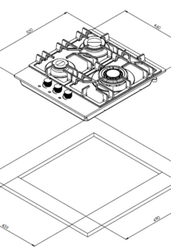Газовая варочная панель Weissgauff (Вайсгауф) HGG 451 BGV