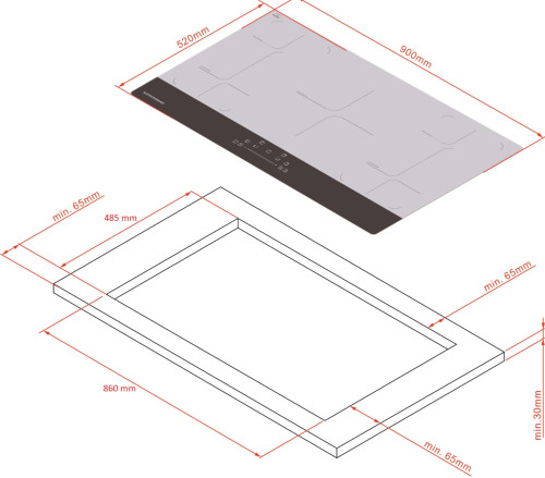 Индукционная варочная панель Kuppersberg (Купперсберг) ICD 901
