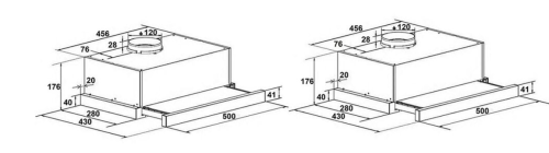 Встраиваемая вытяжка Lex (Лекс) Hubble G 500 White