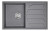 Кухонная мойка Granula (Гранула) GR-8002 gr, графит