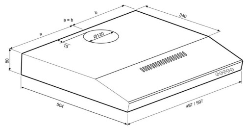 Вытяжка Krona (Крона) Jessica slim 500 black PB