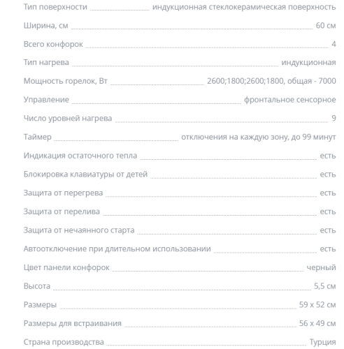 Индукционная варочная панель Zigmund-Shtain (Зигмунд-Штайн) CI 33.6 B