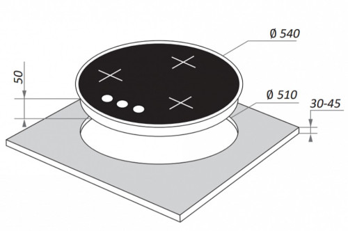 Газовая варочная панель MAUNFELD (Маунфилд) EGHG.43.23CB/G