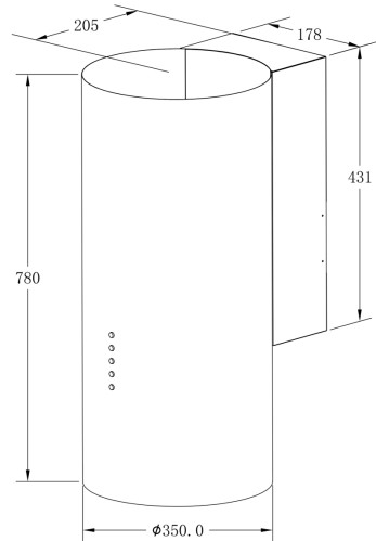 Вытяжка Meferi (Мефери) TUBE35WH ULTRA