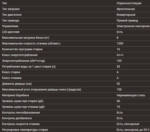 Стиральная машина Hiberg (Хайберг) i-DDQ9 - 812 G