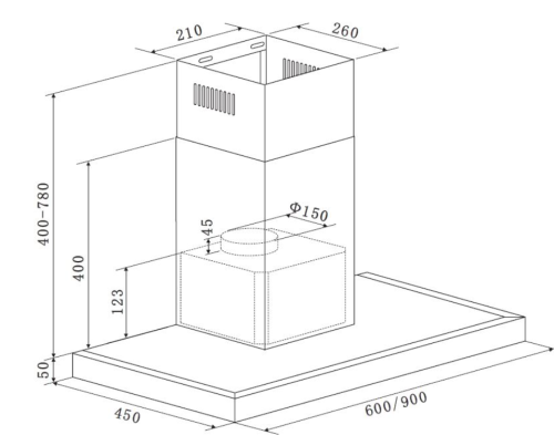 Вытяжка Zigmund-Shtain (Зигмунд-Штайн) K 135.6 W