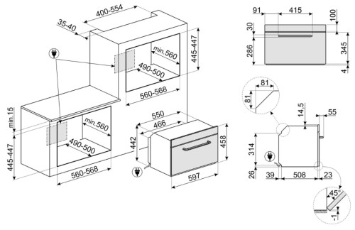 Электрический духовой шкаф Smeg (Смег) SO4902M1X