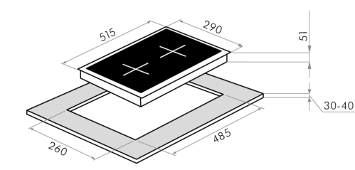 Газовая варочная панель MAUNFELD (Маунфилд) EGHS.32.3ES