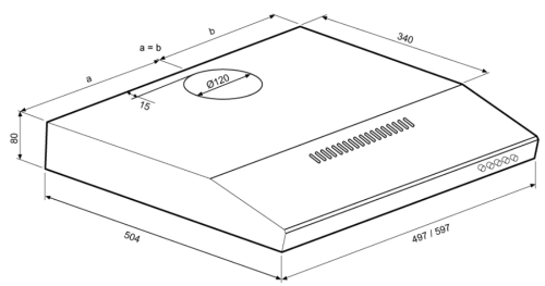 Вытяжка Krona (Крона) Jessica slim 500 metallic PB
