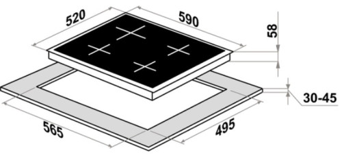 Индукционная варочная панель MAUNFELD CVI593BBK