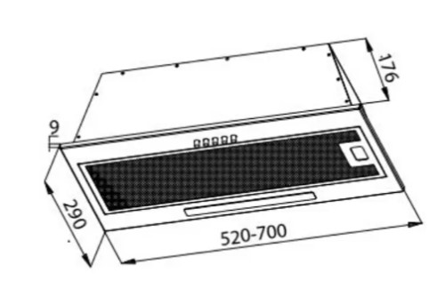 Встраиваемая вытяжка Evelux (Эвелюкс) Integral 80 W